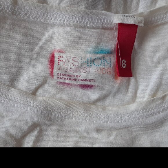 2009 H&M Limited Edition Katharine Hamnett Organic Cotton T-Shirt - Picture 8 of 12